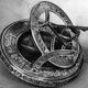 Circa 1500, An engraved bronze compass.